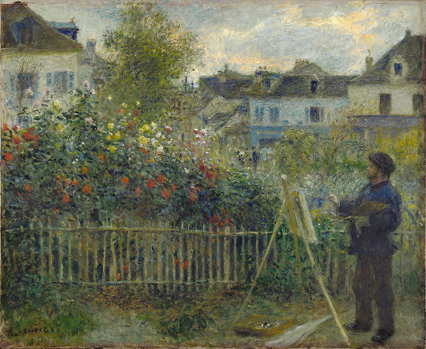[자신의 정원에서 그림을 그리는 모네] 피에르 오귀스트 르누아르